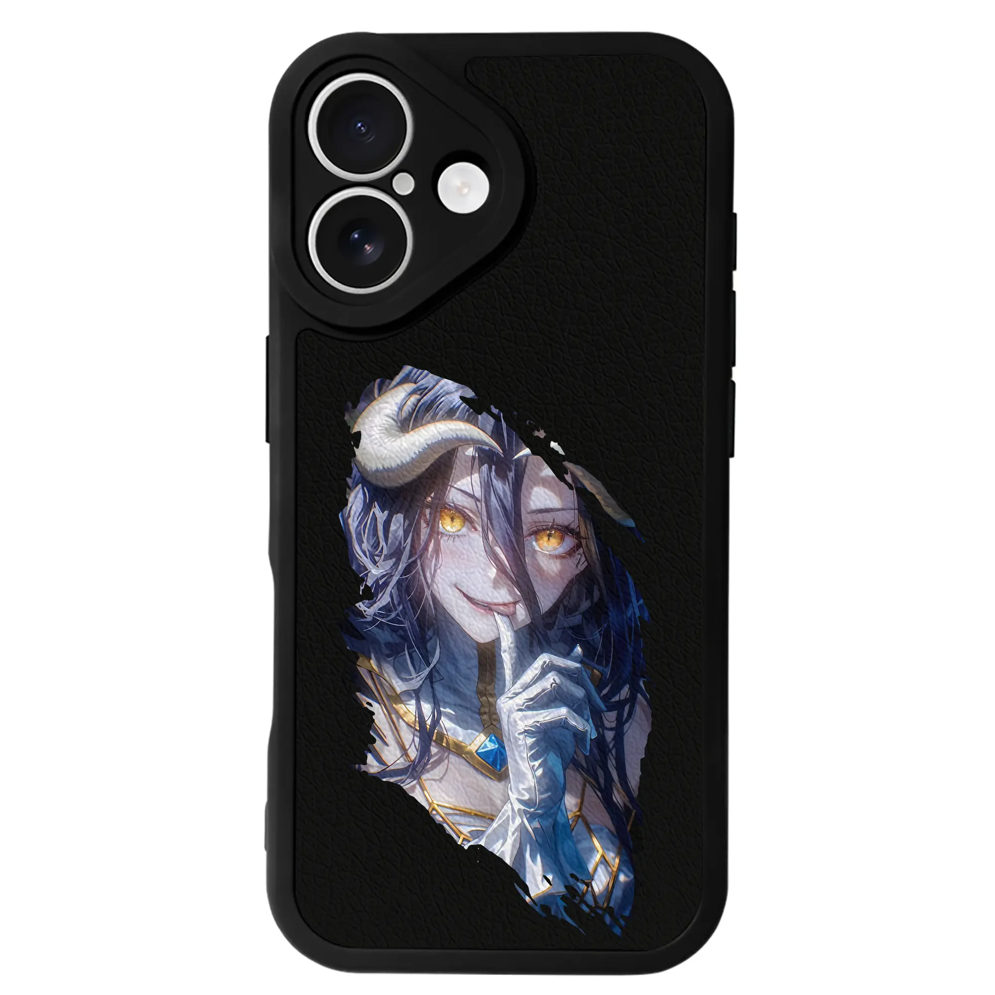 オーバーロード グッズ アルベド - IPhone 16シリーズ対応 ・ シリコンスマホケース ・ レザー調 ・ 高精度フィット ・ 耐衝撃 ・ ワイヤレス充電対応 ・ 精密カット